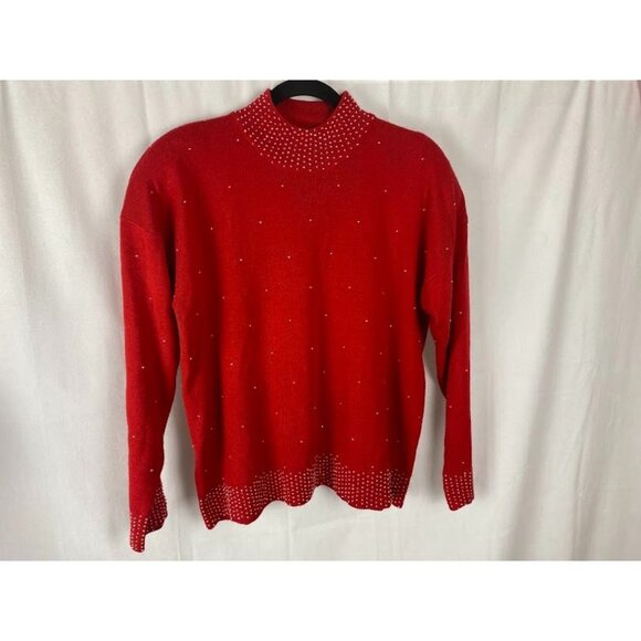 Richard And Company 80's/90's Wool Blend Beaded Sweater Women's Large. - Picture 3 of 13